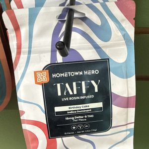Hometown Hero birthday cake taffy 15mg
