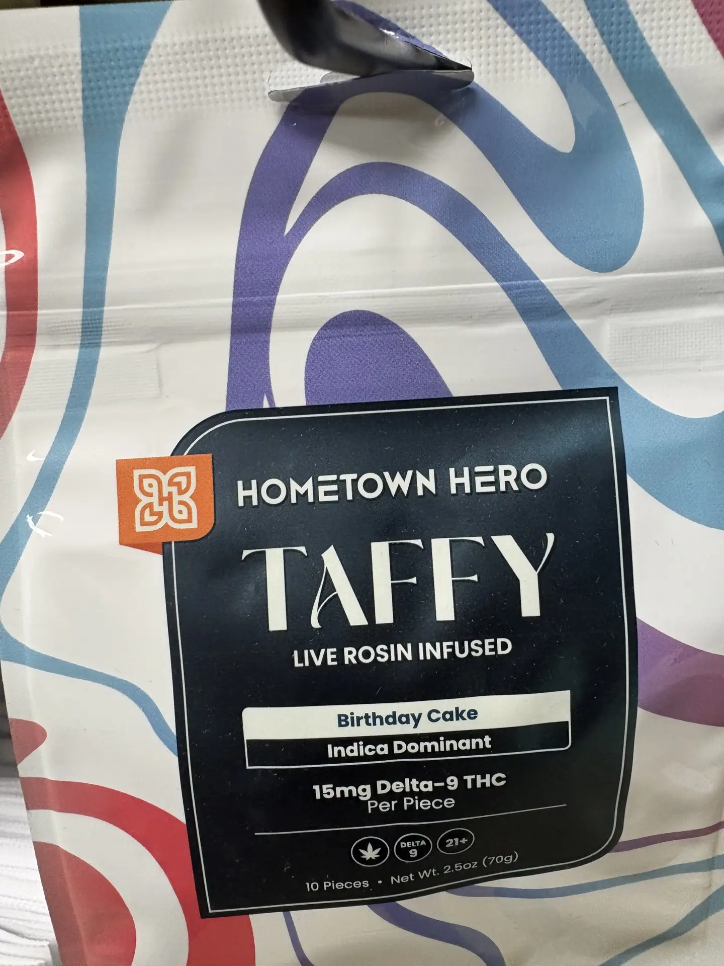 Hometown Hero Birthday Cake Taffy15mg