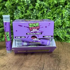 2g Zour stash grape bubble gum