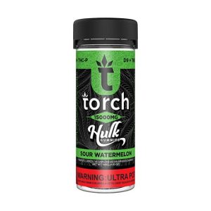Torch 15000mg sour watermelon hulk gummies