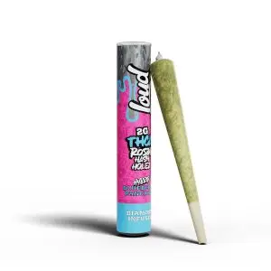 Loud 2g Blueberry Pancake Diamond Infused Rosin Hash Holez Preroll