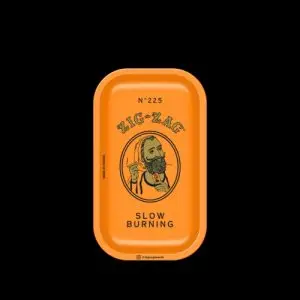 Zig-zag Rolling Papers - Small Metal Rolling Tray - with Design