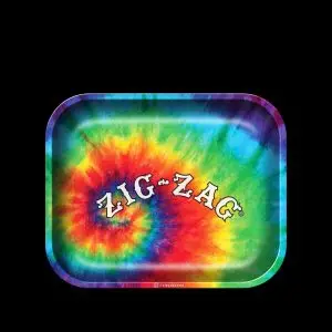 Zig-zag Tie Dye Metal Rolling Tray ( )